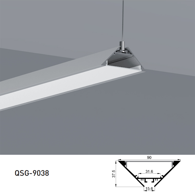 Ceiling LED Light Strip Diffuser For 3528 Quad Row LED Strip Light - Inner Width 31.6mm(1.24inch)